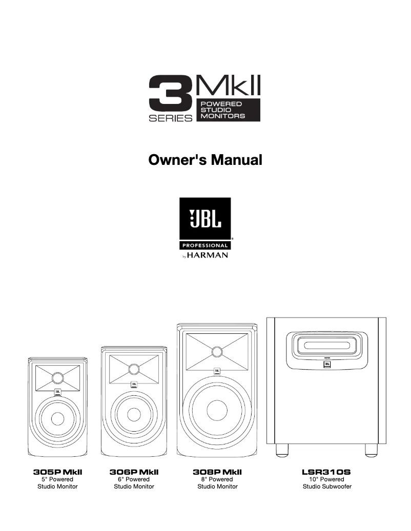 Page 1 de la notice Manuel utilisateur JBL 305P MKII