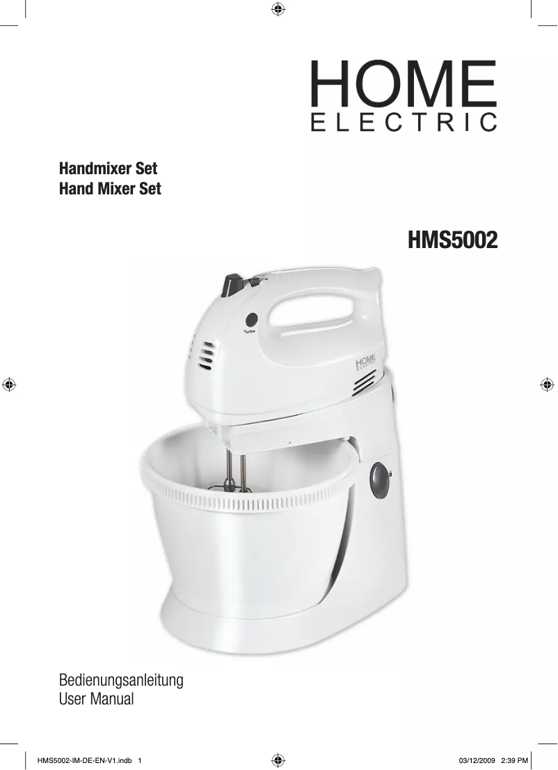 Image de la première page du manuel de l'appareil HMS6002W