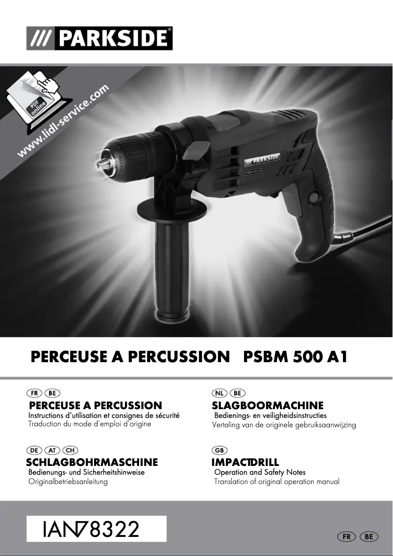 Image de la première page du manuel de l'appareil PSBM 500 A1