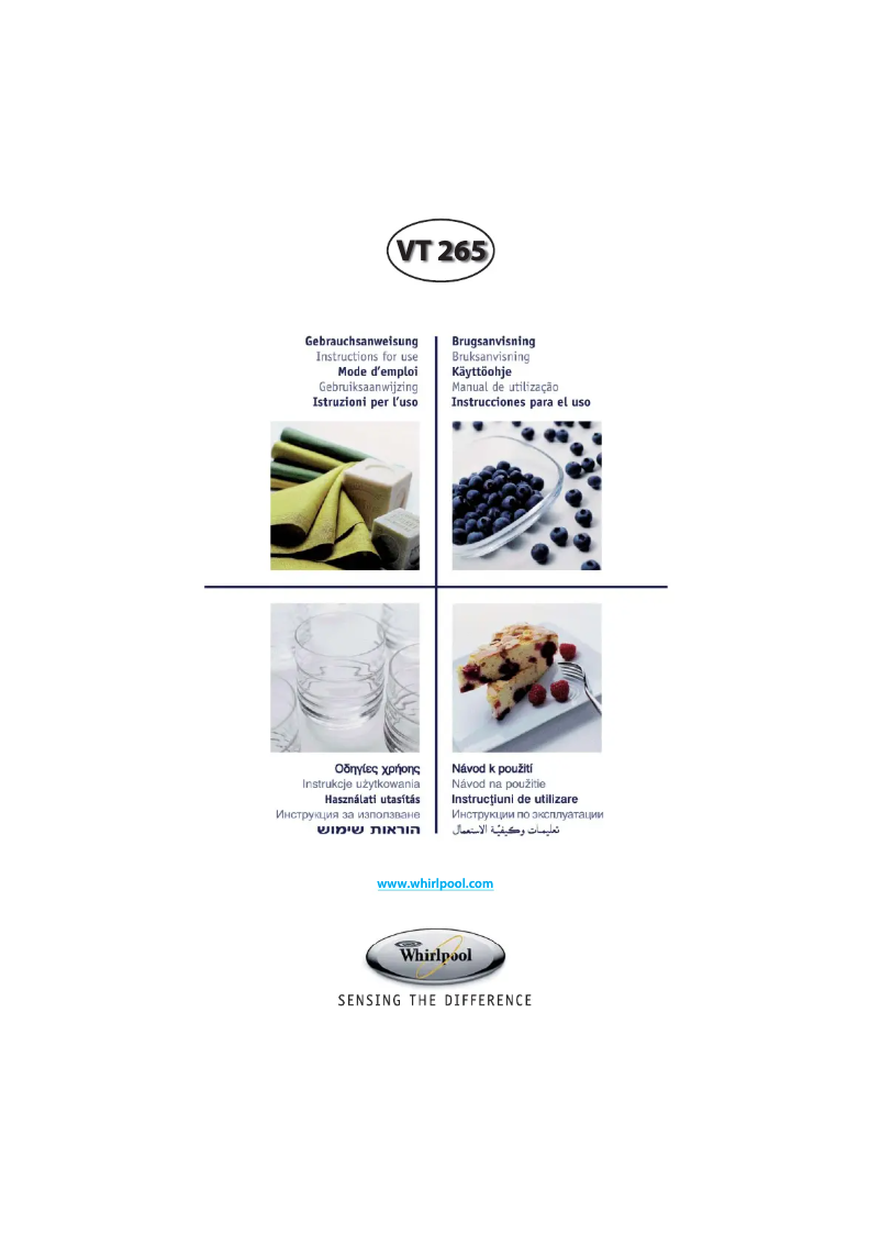 Page n°1 - Manuel utilisateur Whirlpool VT265WH