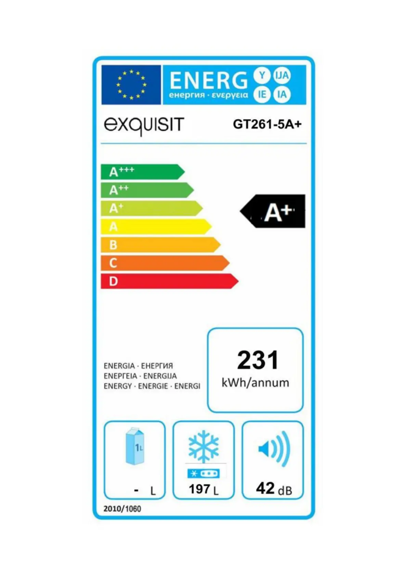 Page 1 de la notice Manuel utilisateur Exquisit GT 261-5 A+