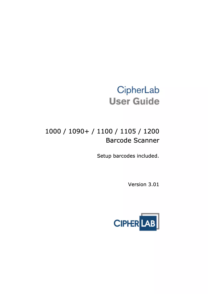 Página 1 del manual Manual de usuario CipherLab 1166