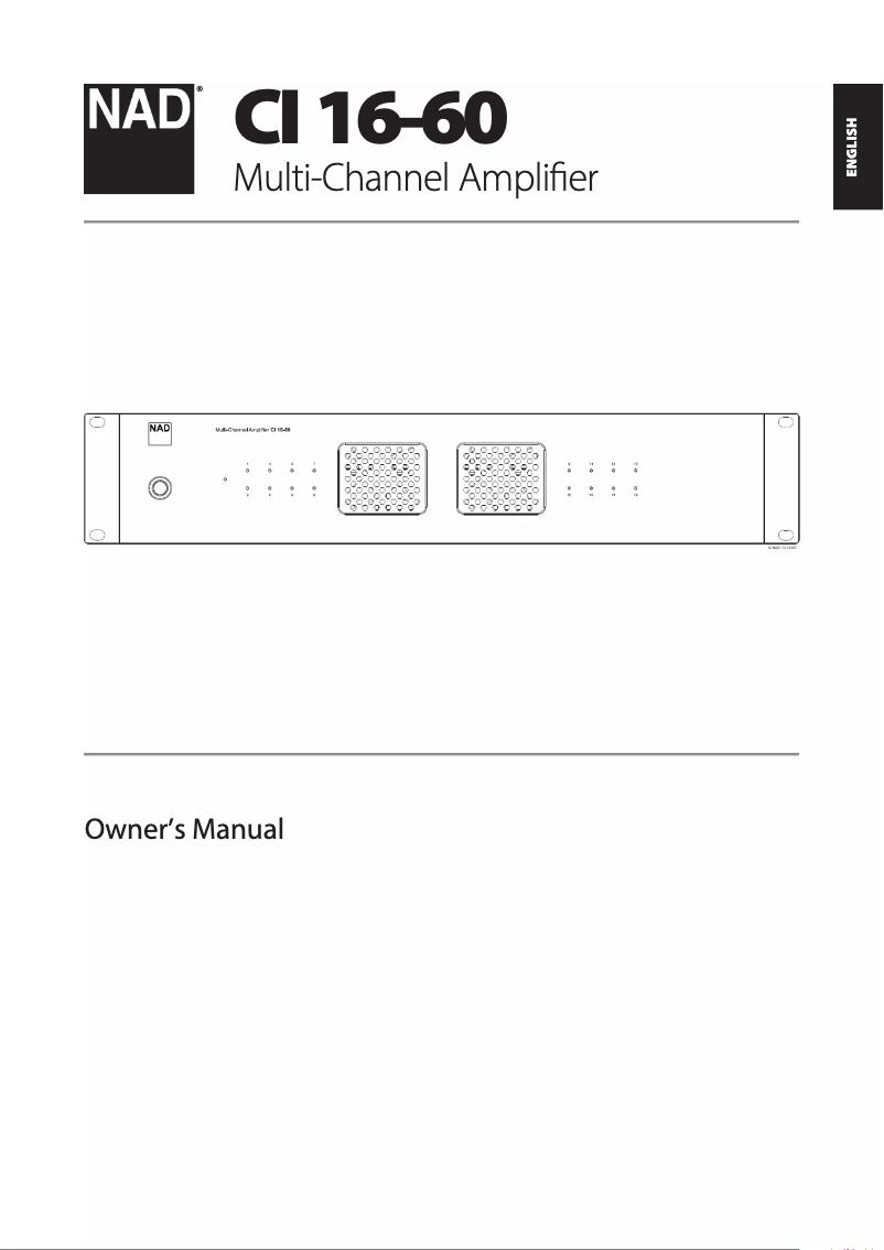 Page n°1 - Manuel utilisateur NAD CI 16-60 DSP