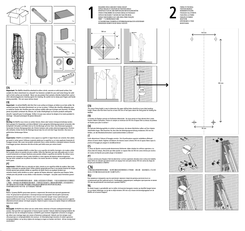 Page 1 de la notice Manuel utilisateur Brabantia WallFix