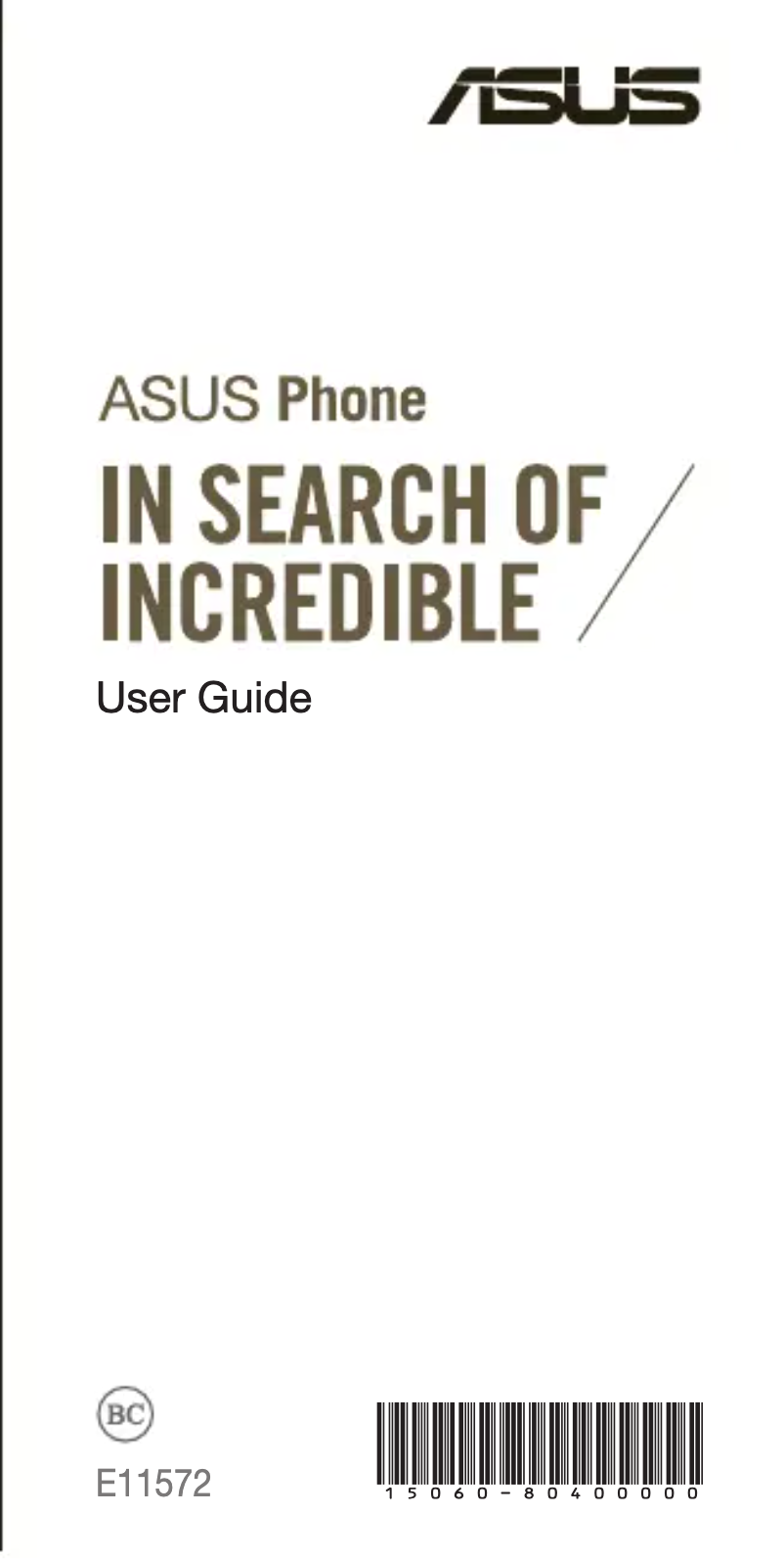 Image de la première page du manuel de l'appareil ZenFone ZS570KL