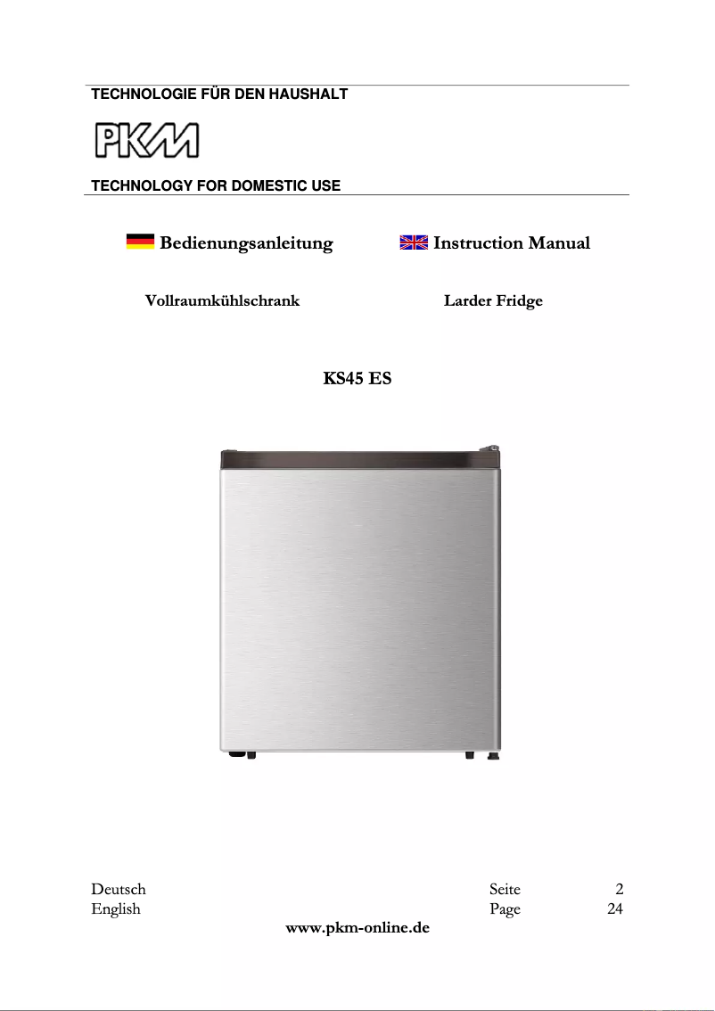 Image de la première page du manuel de l'appareil KS45 ES