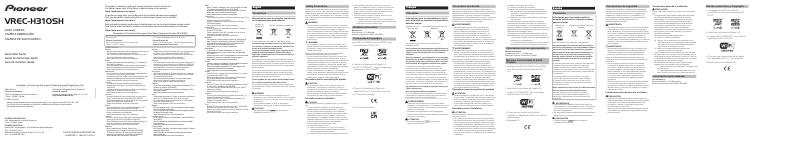 Image de la première page du manuel de l'appareil VREC-H310SH