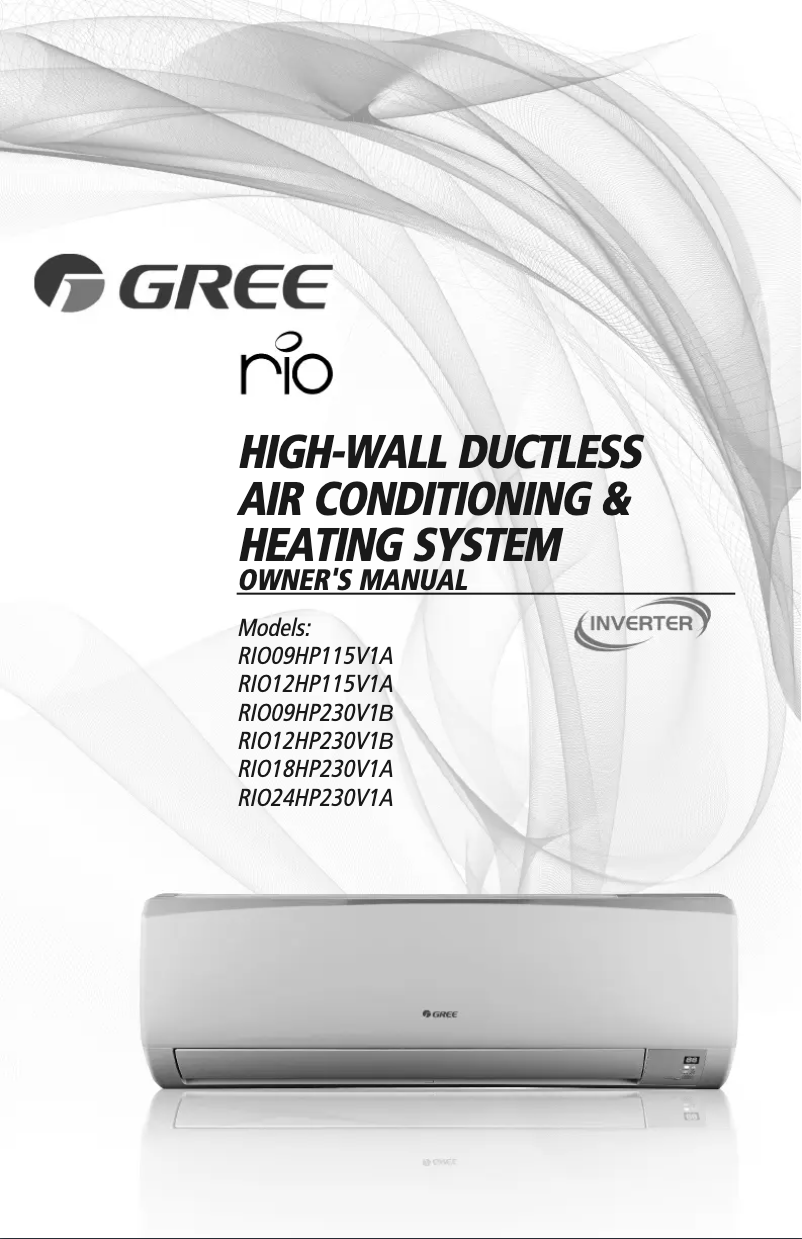 Page 1 de la notice Manuel utilisateur Gree RIO12HP230V1BO