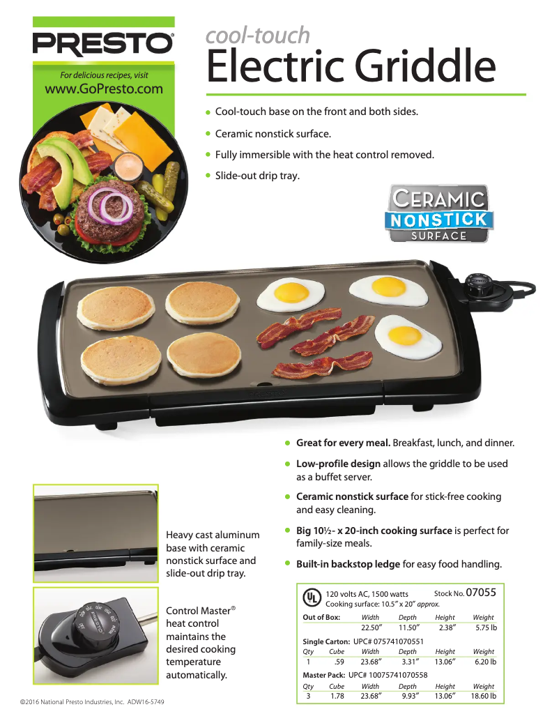 Imagen de la primera página del manual del dispositivo cool-touch 07055