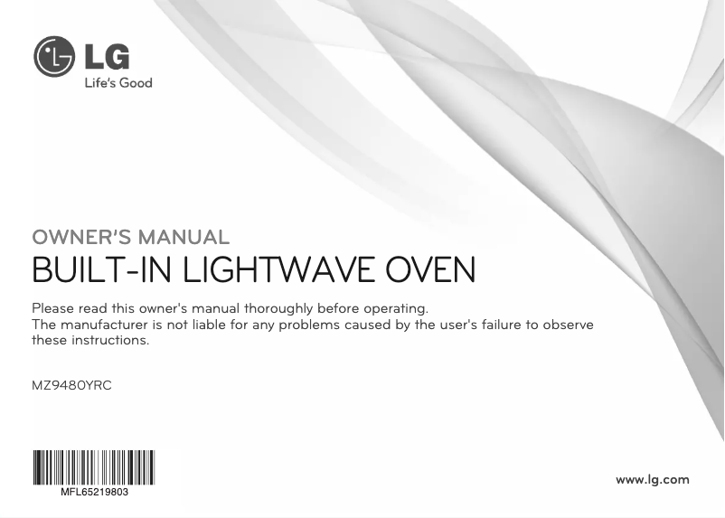 Image de la première page du manuel de l'appareil MZ9480YRC