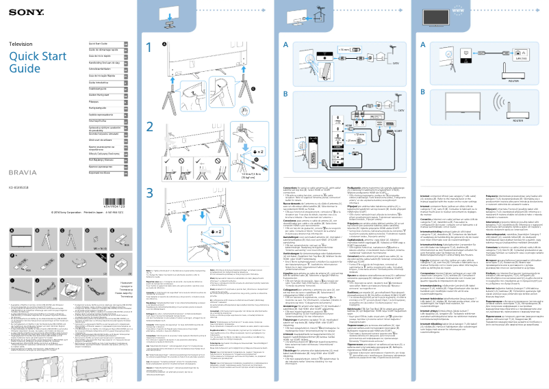 Page 1 de la notice Manuel utilisateur Sony Bravia KD-85X9505B