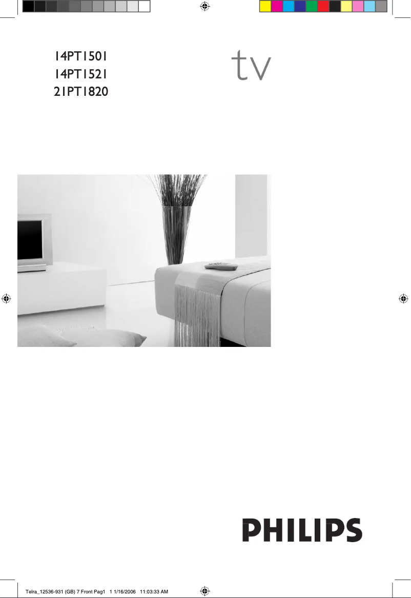 Page 1 de la notice Manuel utilisateur Philips 14PT1501