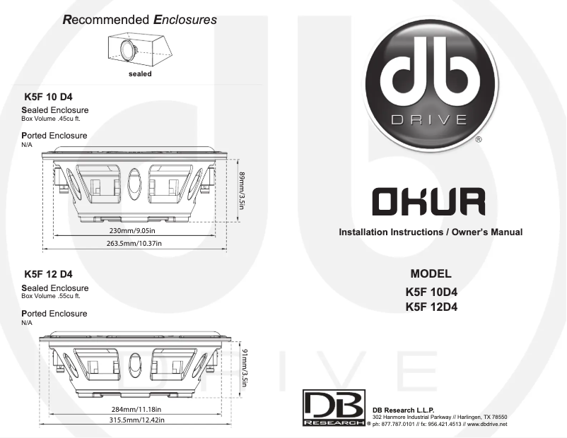 Image de la première page du manuel de l'appareil OKUR K5F 12D4