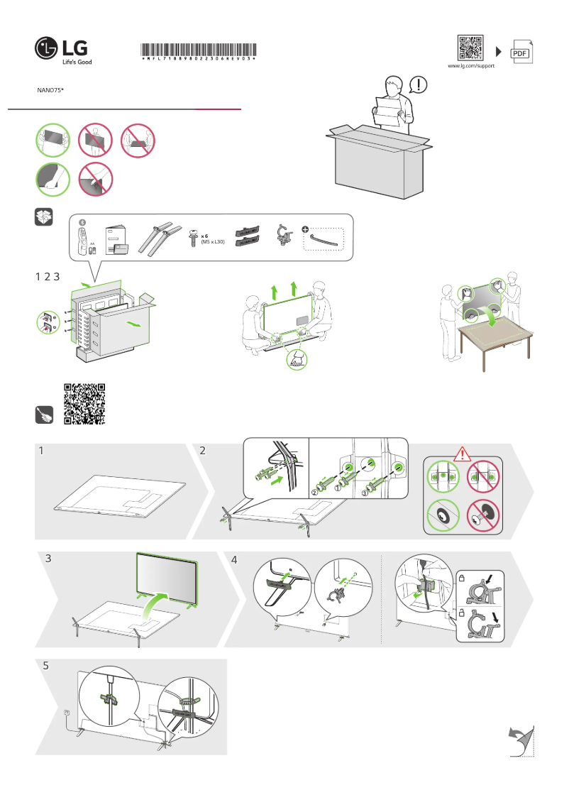 Image de la première page du manuel de l'appareil 86NANO756QA