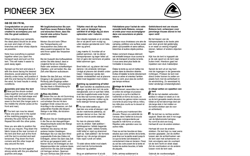 Page n°1 - Manuel utilisateur Robens Pioneer 3EX