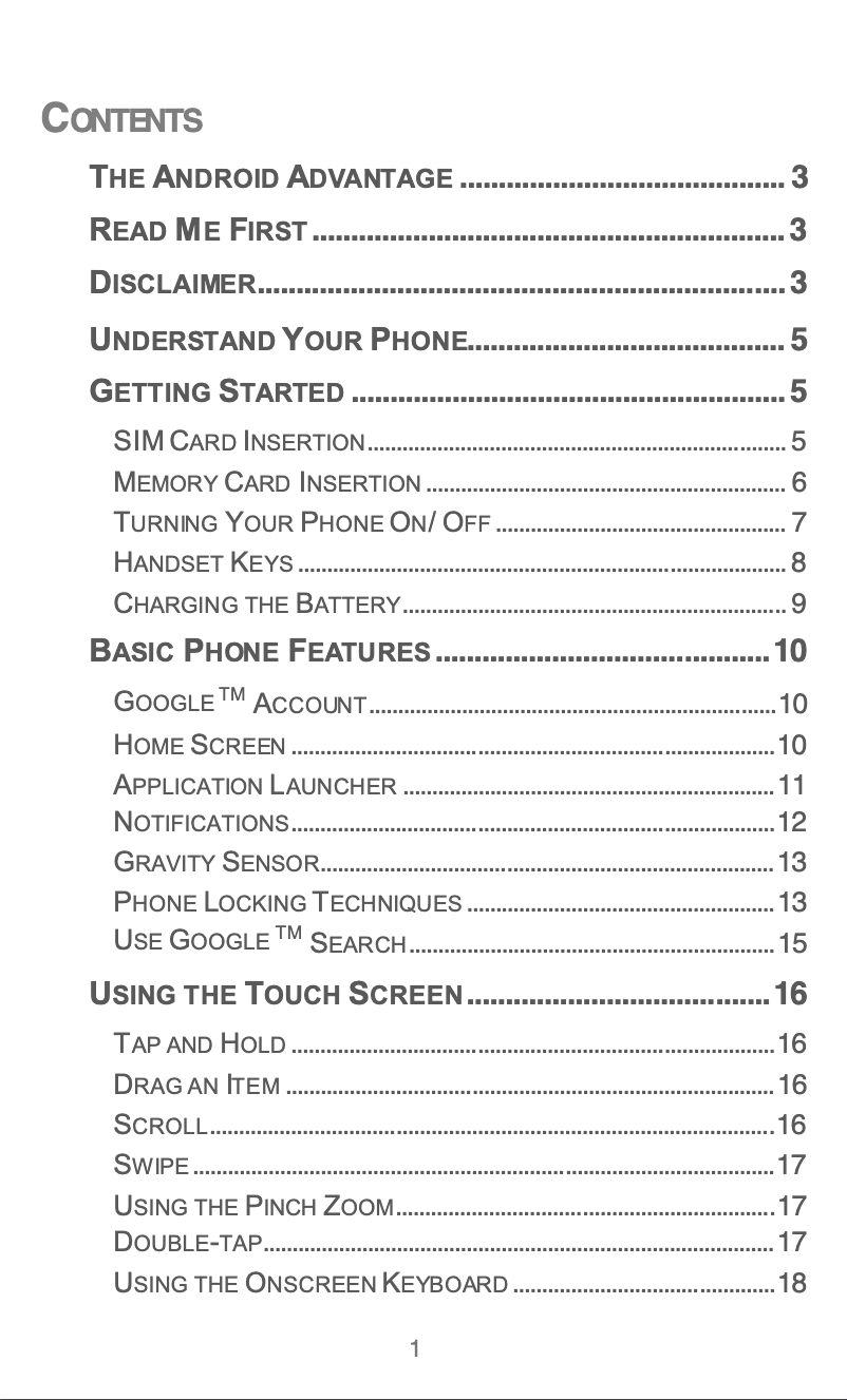 Page 1 de la notice Manuel utilisateur Micromax Canvas Unite 2 A106