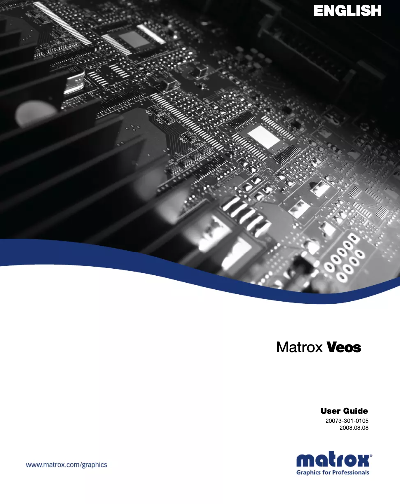 Page n°1 - Manuel utilisateur Matrox VS-MSTR-0F