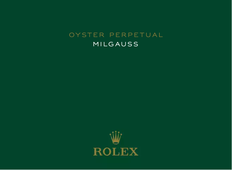 Image de la première page du manuel de l'appareil Milgauss