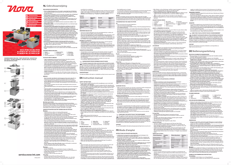 Page 1 de la notice Manuel utilisateur Nova 186200