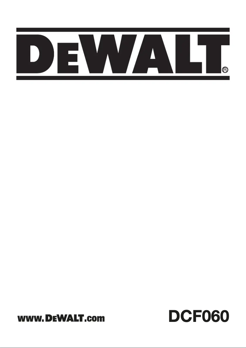 Page 1 de la notice Manuel utilisateur DeWalt DCF060