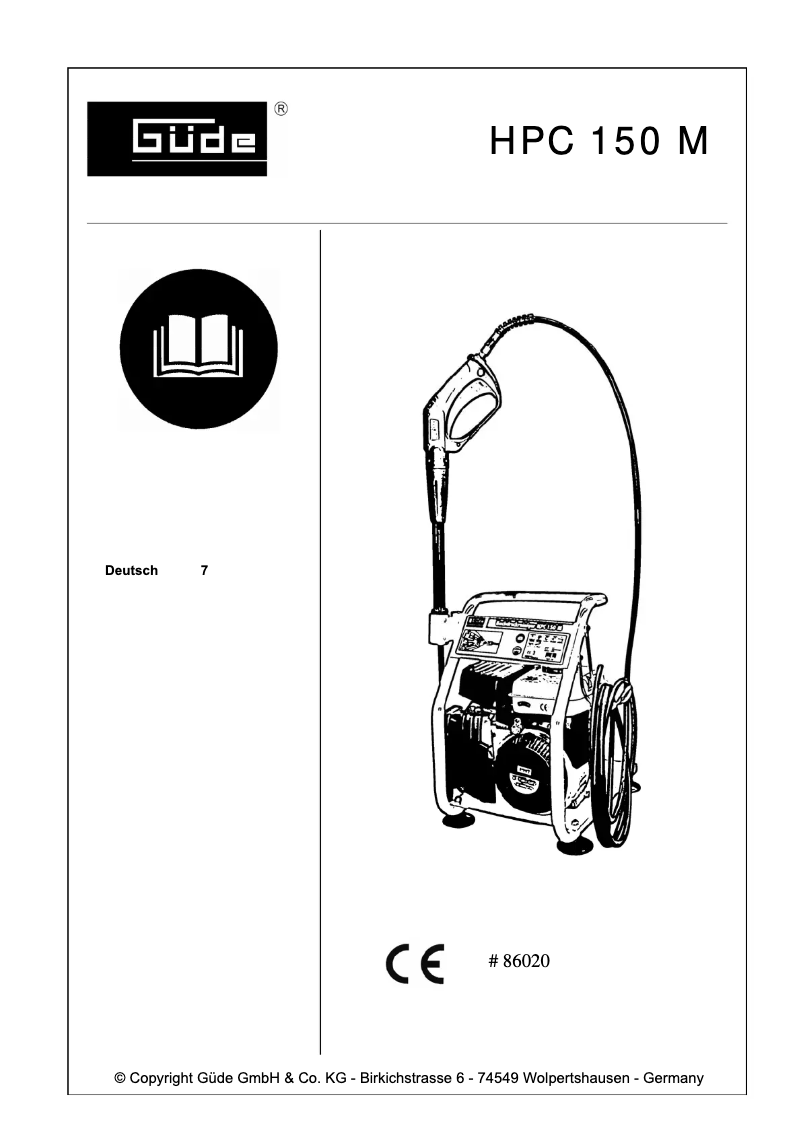 Página 1 del manual Manual de usuario Güde HPC 150 M