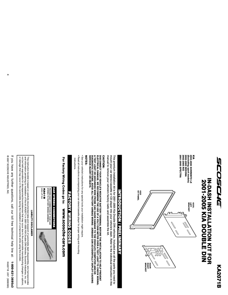 Image de la première page du manuel de l'appareil KA2071B