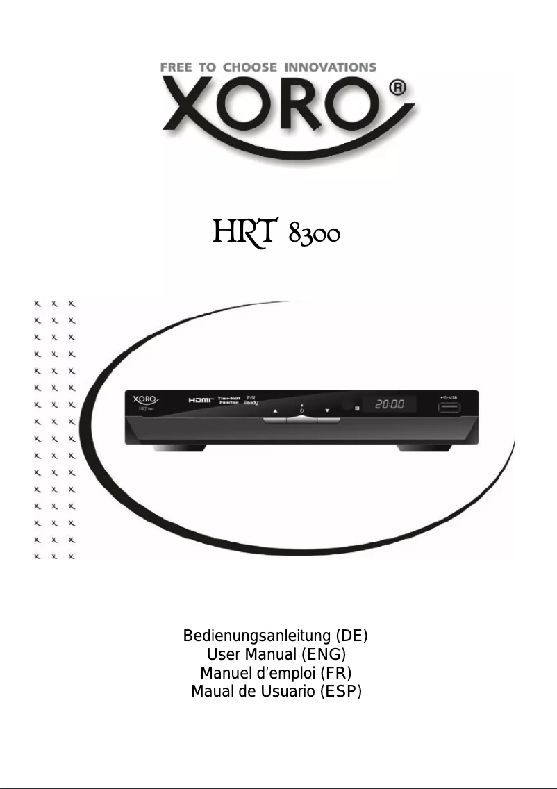 Page n°1 - Manuel utilisateur Xoro HRT 8300