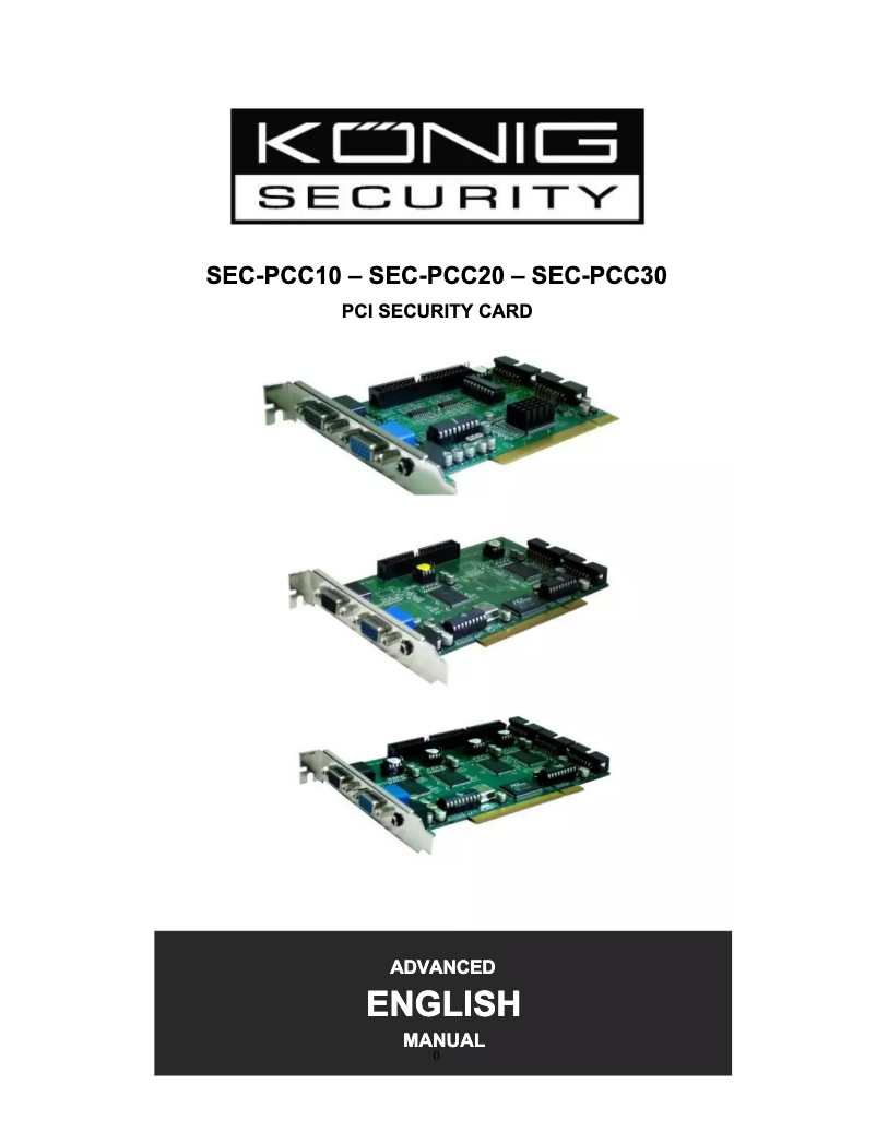 Image de la première page du manuel de l'appareil SEC-PCC10