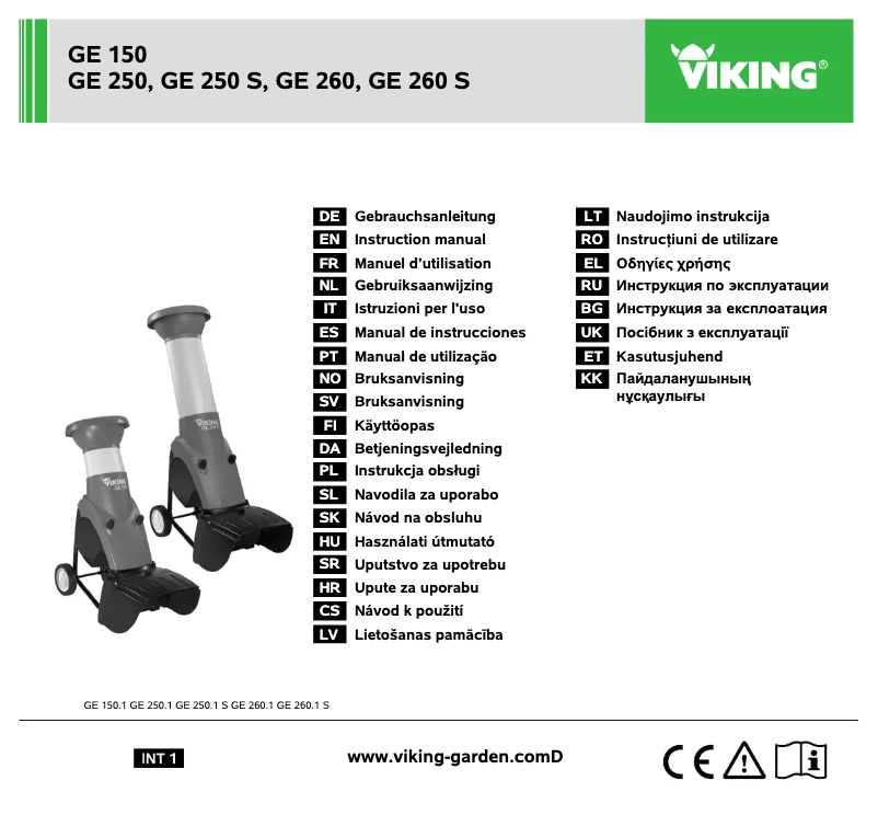 Page n°1 - Manuel utilisateur Viking GE 150