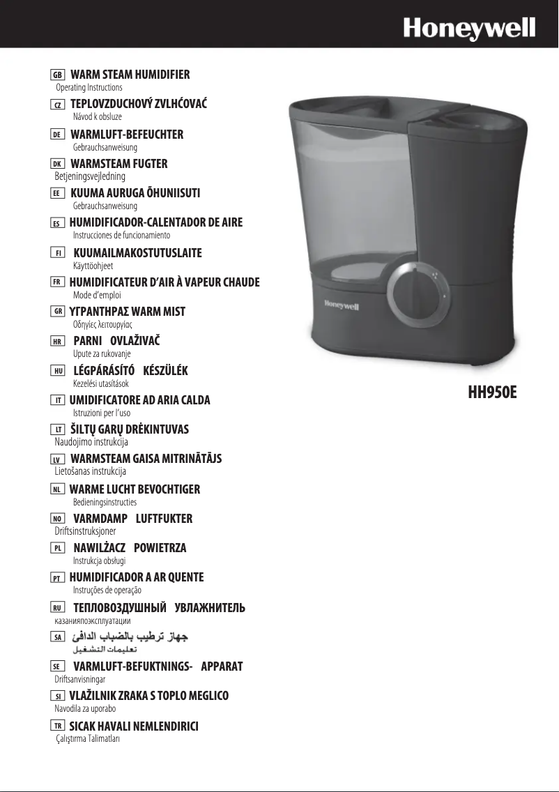 Page 1 de la notice Manuel utilisateur Honeywell HH950E