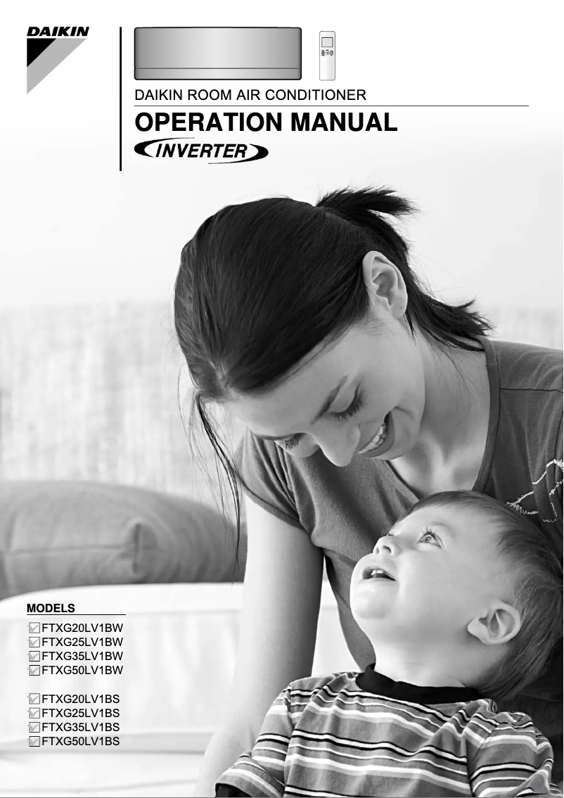 Page 1 de la notice Manuel utilisateur Daikin FTXG35LV1BW
