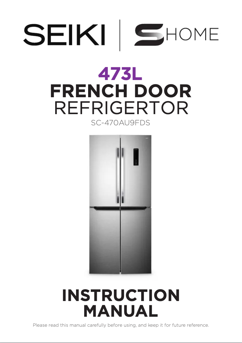 Page n°1 - Manuel utilisateur Seiki SC-470AU9FDS