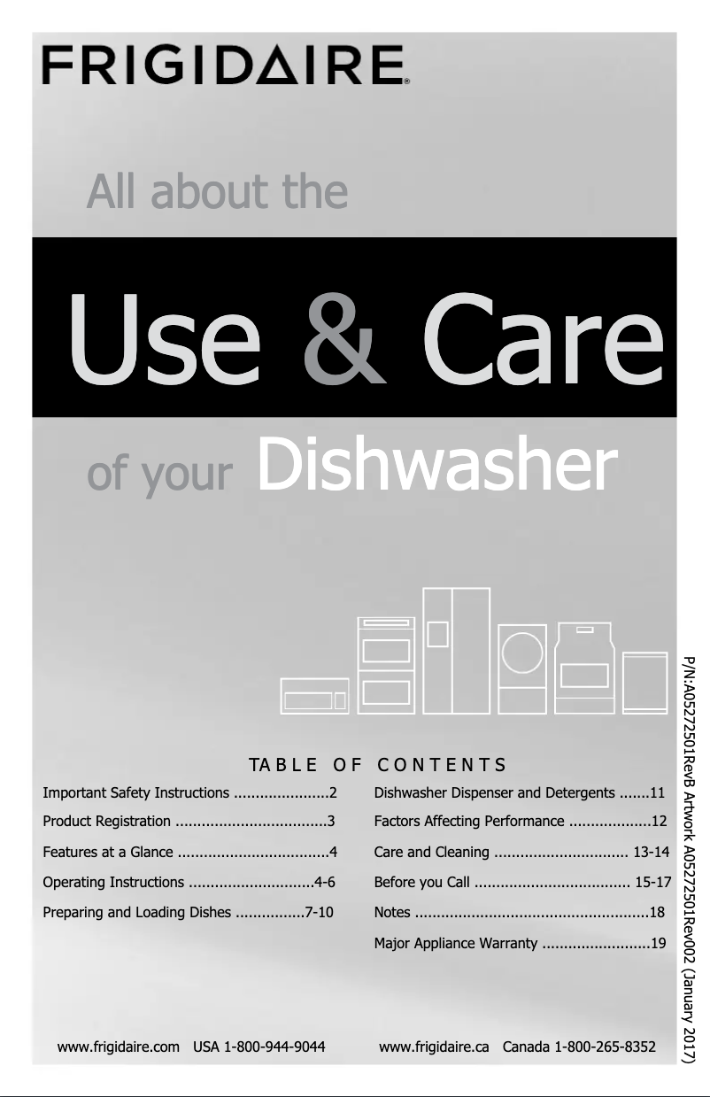 Image de la première page du manuel de l'appareil FGCD2444S