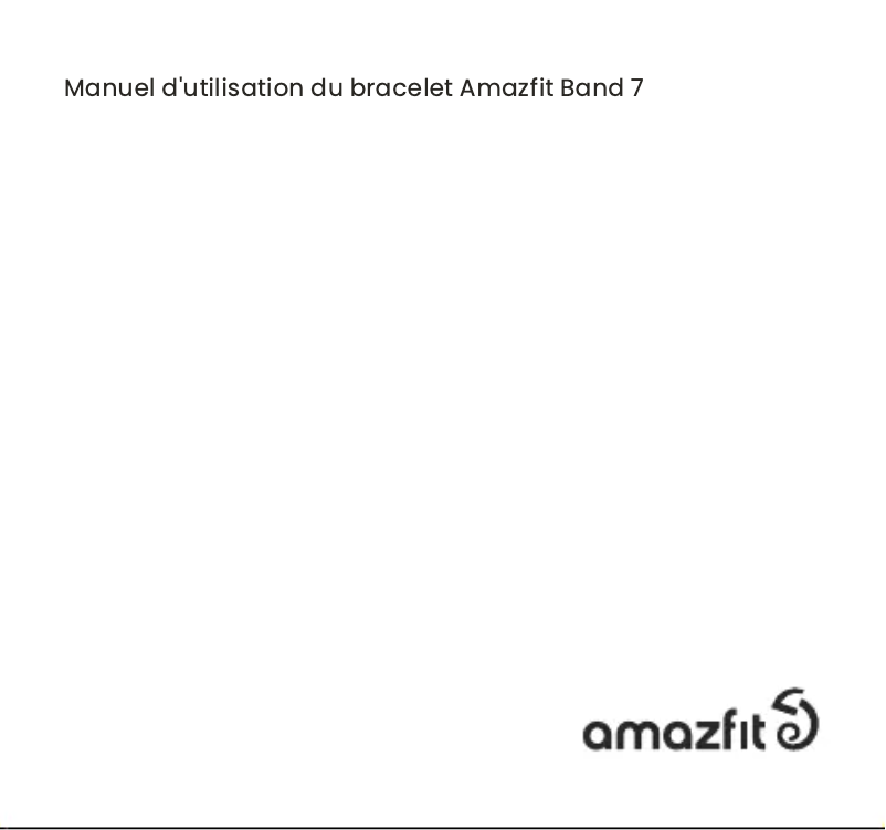 Image de la première page du manuel de l'appareil Band 7