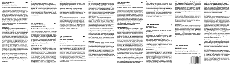 Image de la première page du manuel de l'appareil ArtemioPur