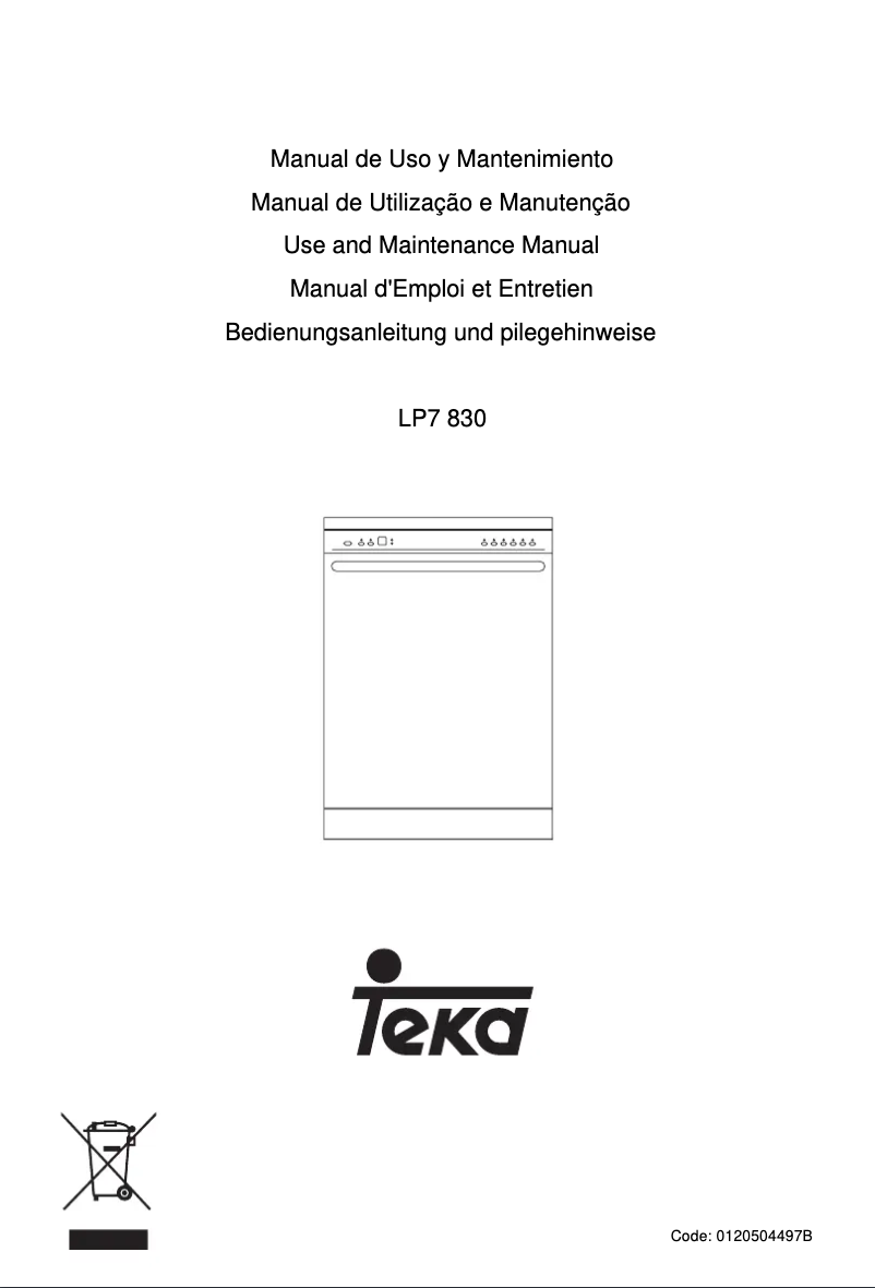Page 1 de la notice Manuel utilisateur Teka LP7 830