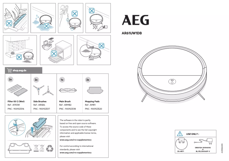 Página 1 del manual Manual de usuario AEG 6000 Hygienic AR61UW1DB