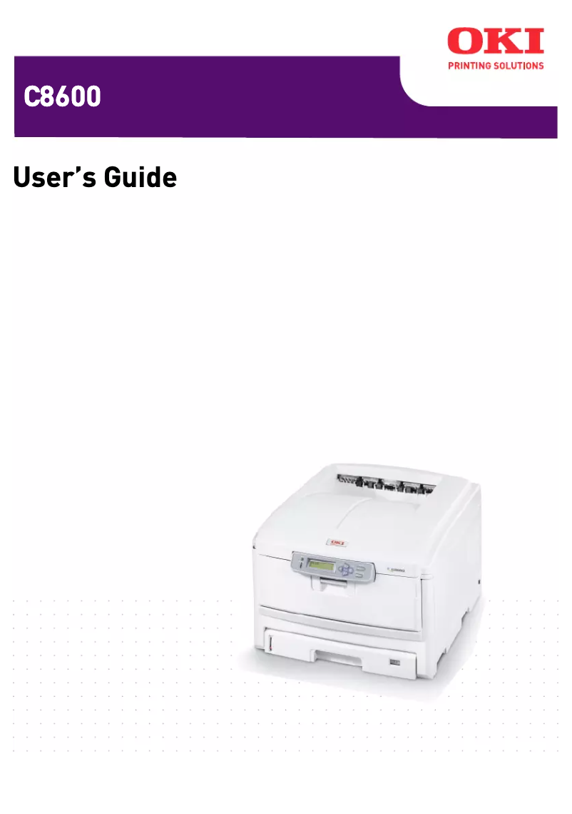 Image de la première page du manuel de l'appareil C8600