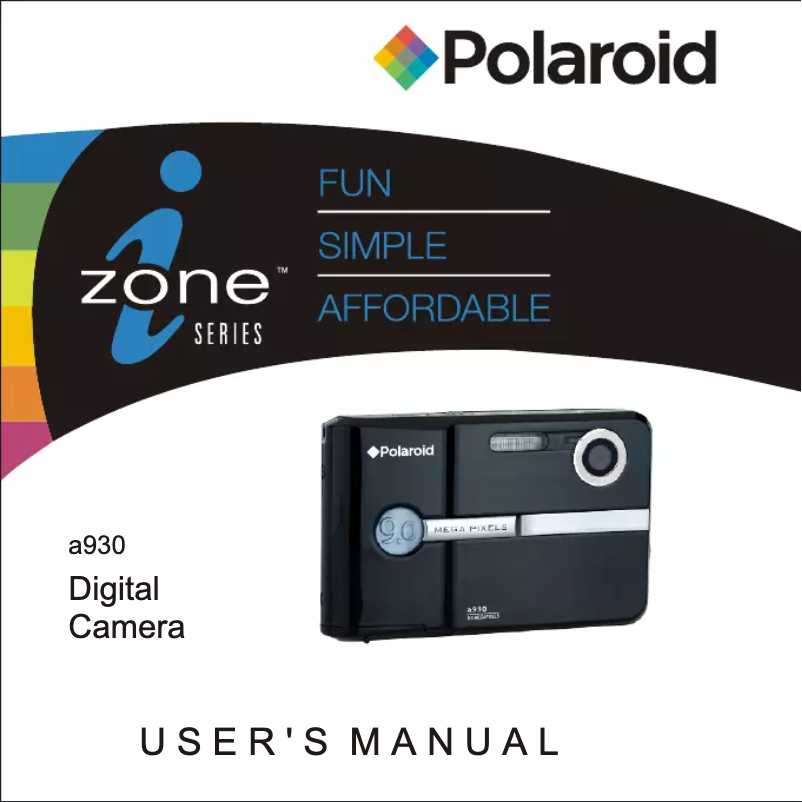 Page 1 de la notice Manuel utilisateur Polaroid a930