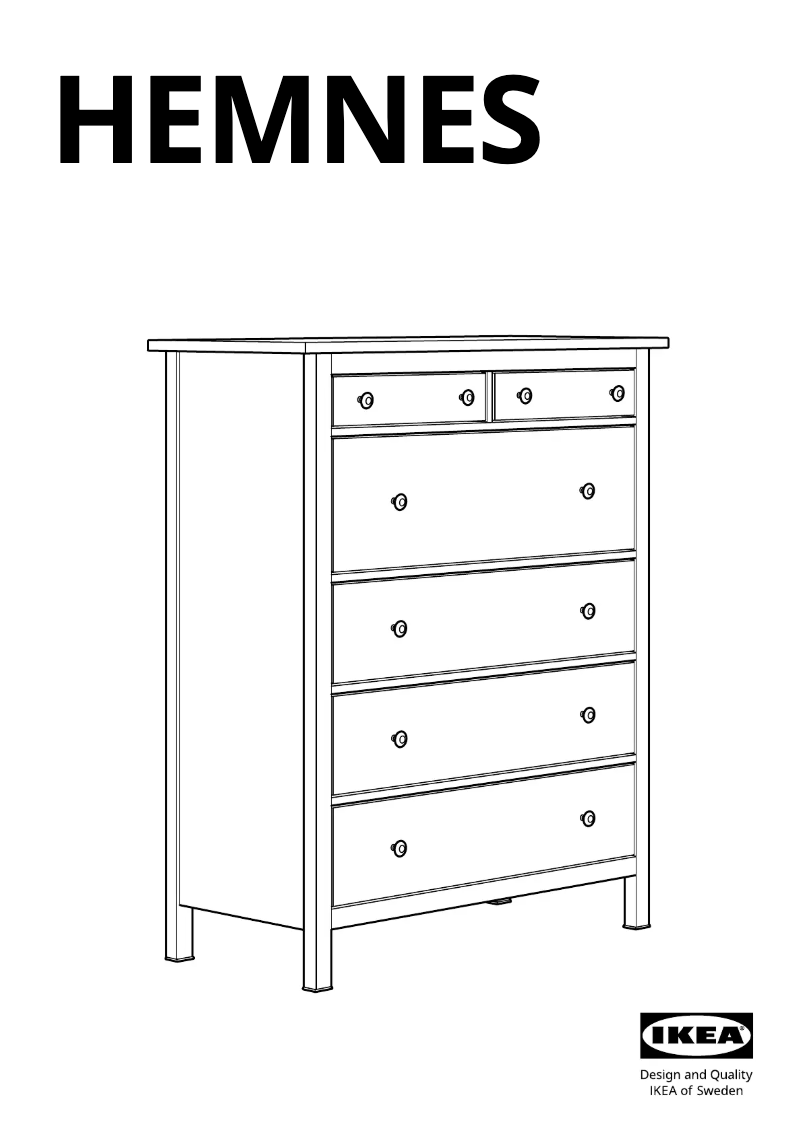 Imagen de la primera página del manual del dispositivo HEMNES 605.761.98