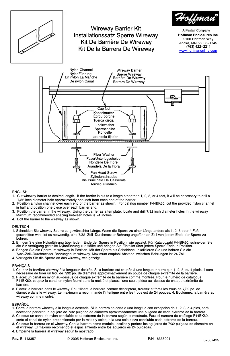 Page 1 de la notice Manuel utilisateur Hoffman F88BK60