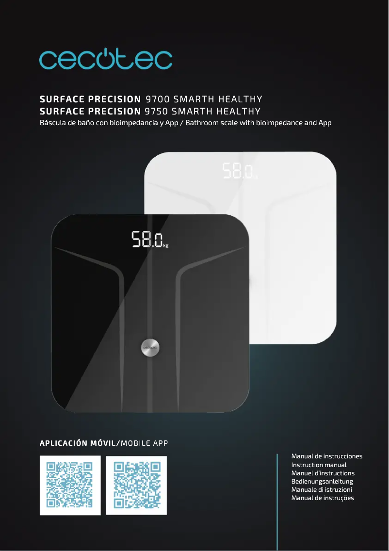 Page n°1 - Manuel utilisateur Cecotec Surface Precision 9750 Smart Healthy