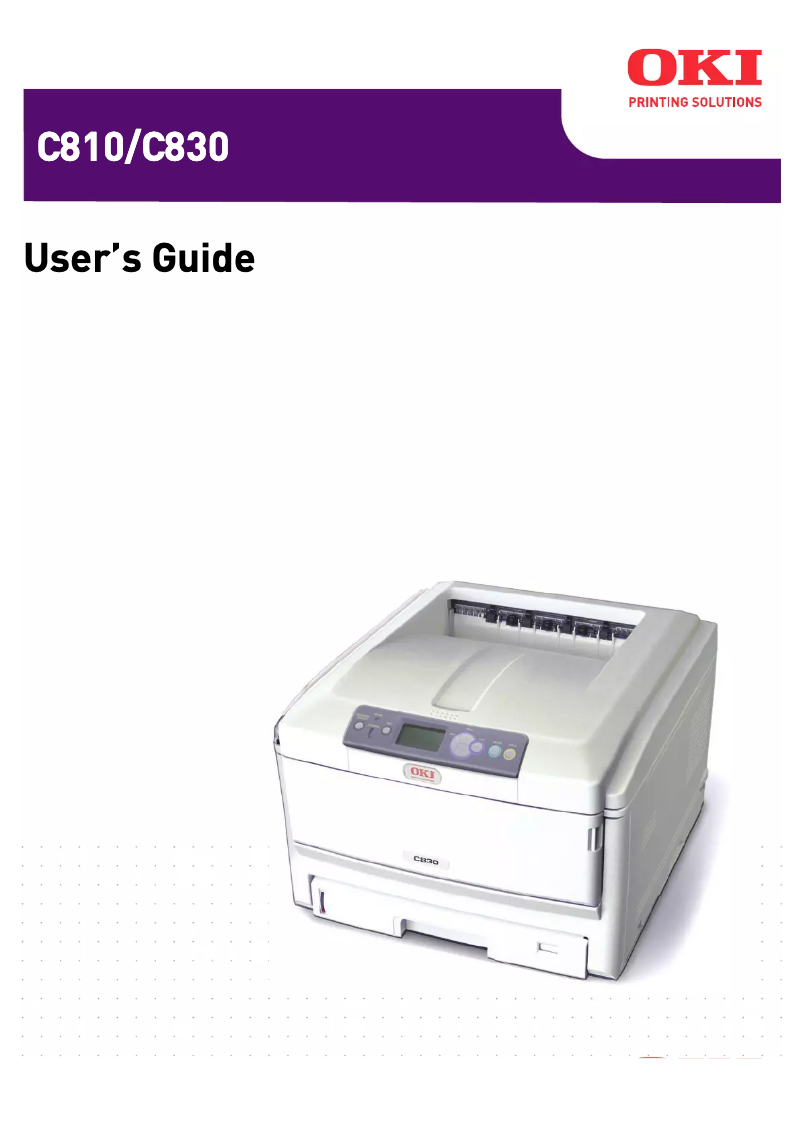 Page 1 de la notice Manuel utilisateur OKI C830N
