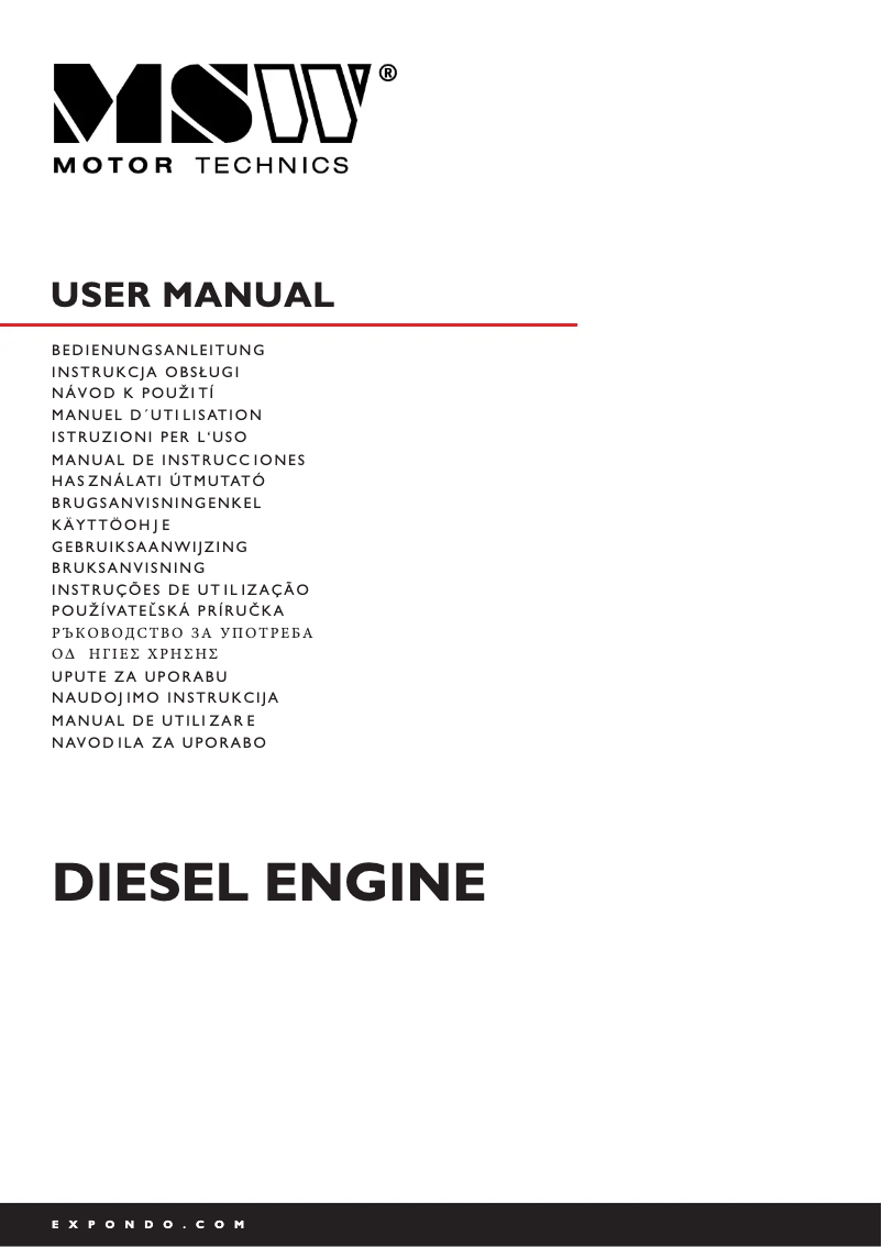 Image de la première page du manuel de l'appareil MSW-DENGINE-9