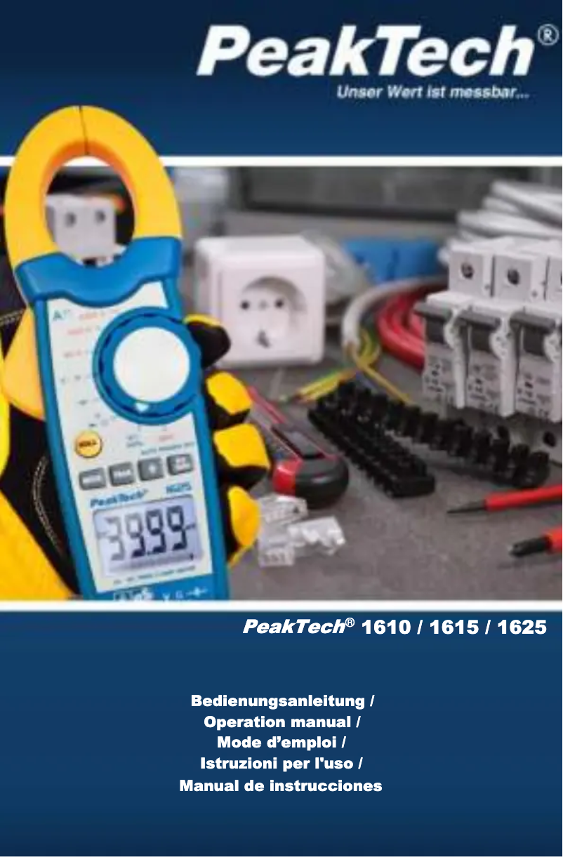 Page n°1 - Manuel utilisateur PeakTech 1615