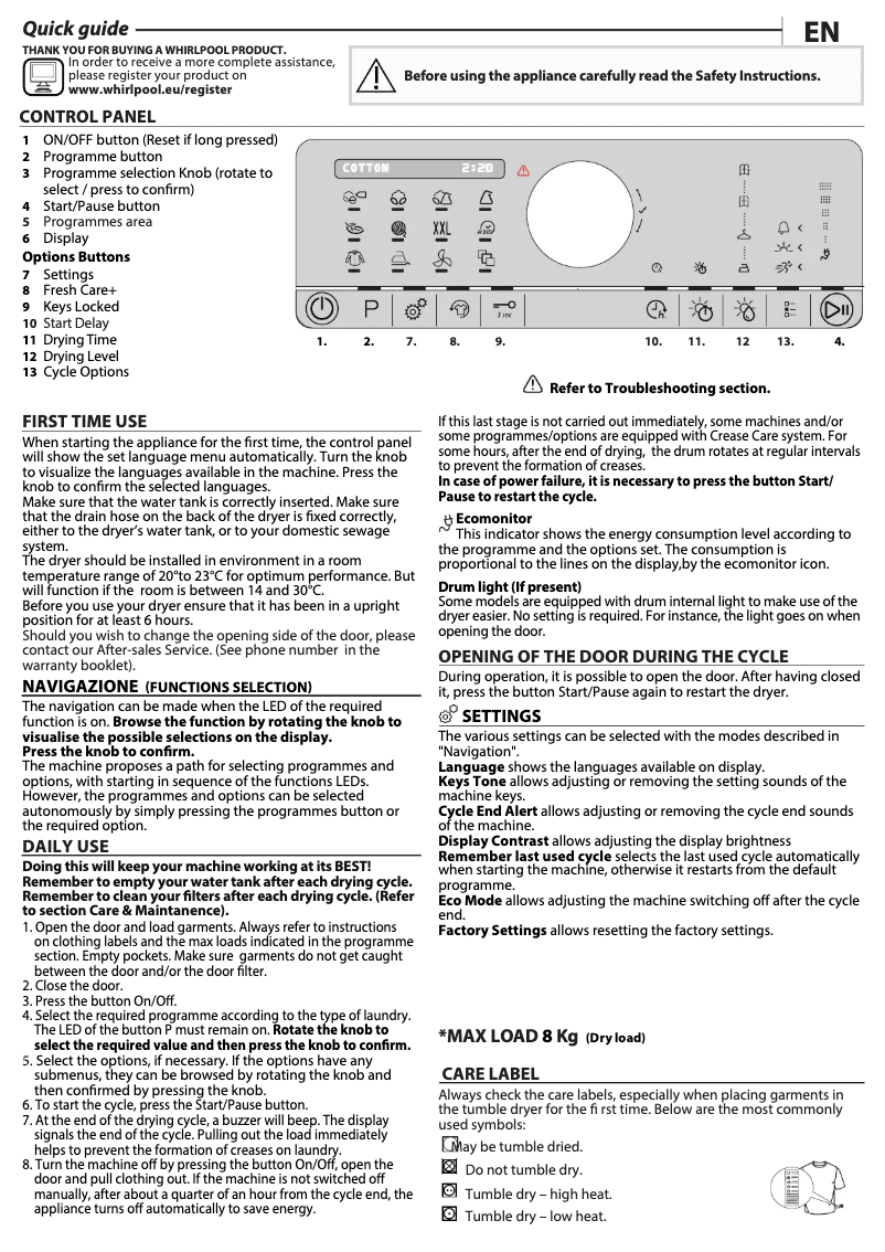 Image de la première page du manuel de l'appareil ST U 83EY EU