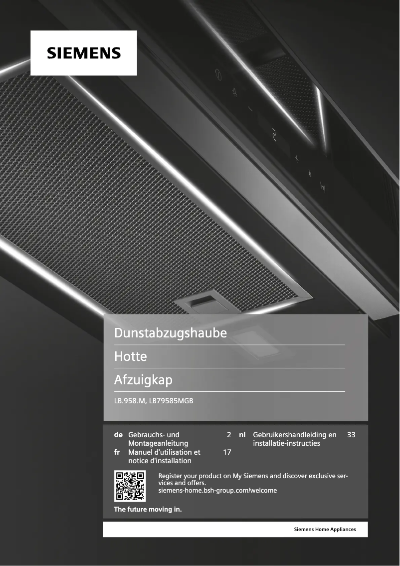 Page 1 de la notice Guide d'installation Siemens LB59584M