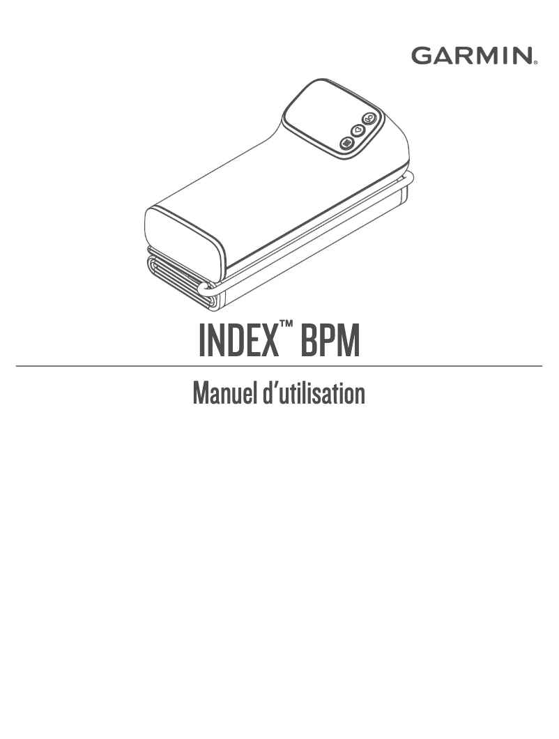 Page 1 de la notice Manuel utilisateur Garmin Index BPM