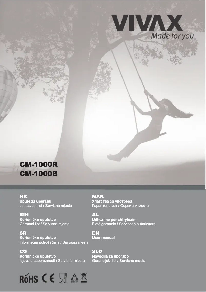Image de la première page du manuel de l'appareil CM-1000R