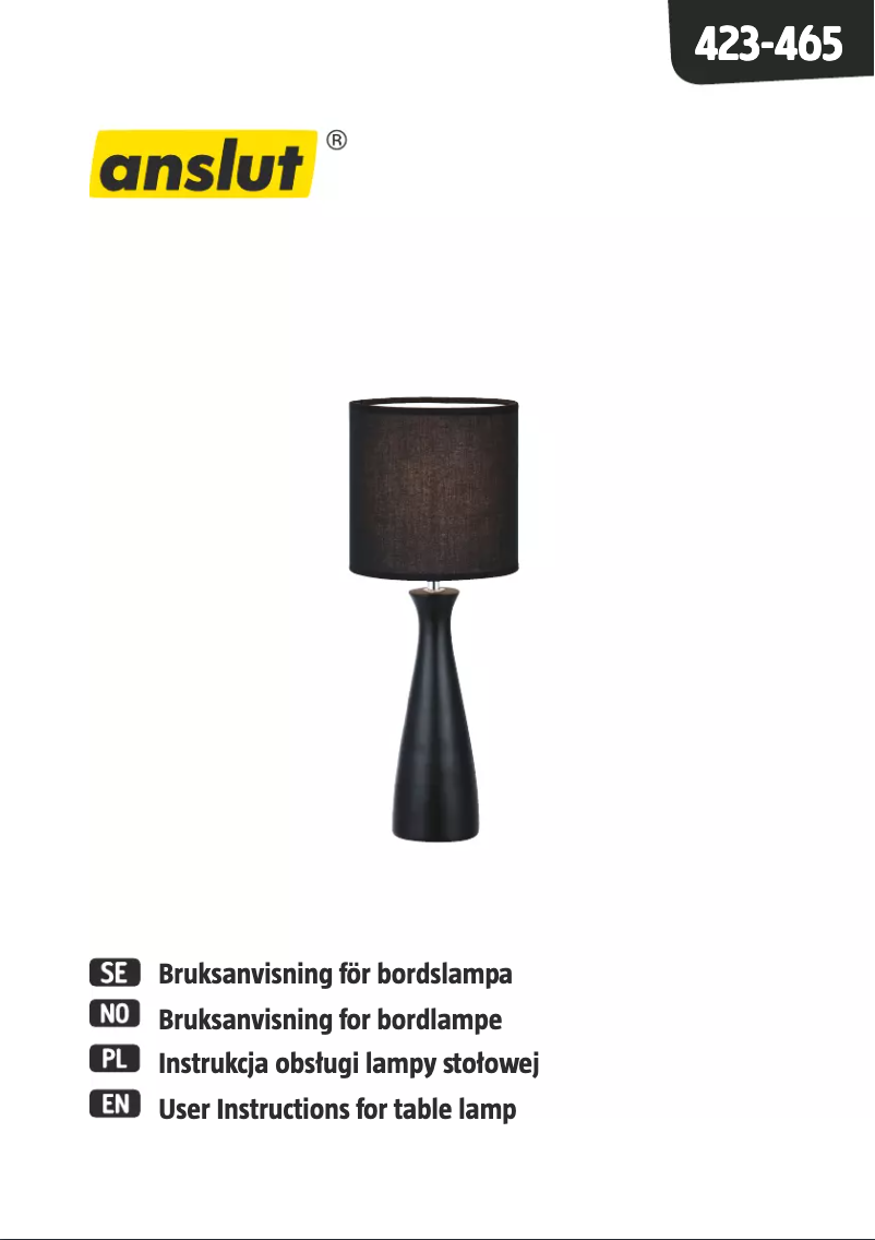 Page 1 de la notice Manuel utilisateur Anslut 423-465